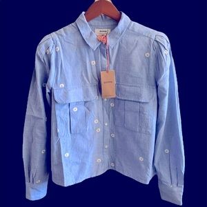 NEW SOLUDOS DAISIES EMBROIDERED SHIRT/JACKET-SMALL